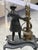 Rococo Revival Figural Spelter and Etched Glass Trumpet Vase, Antique For Sale - Image 12 of 16