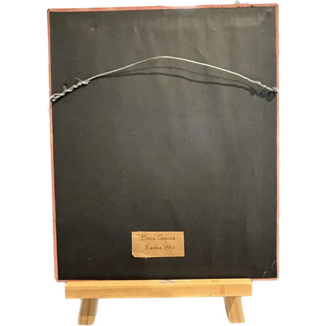 Sky Blue Vintage Modern Tropical Landscape Architectural Set of 4 Prints by Wini Smart For Sale - Image 8 of 11