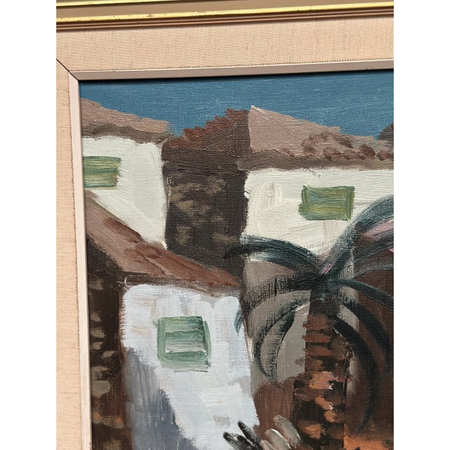 Tage Gavik, Southern European Street, 1950s, Oil on Canvas, Framed For Sale - Image 17 of 18