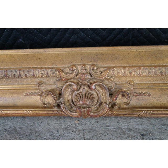 Vintage Gold Ornate Baroque Rococo Picture Art Mirror Frame Fits 30" X 40" For Sale - Image 10 of 12
