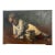 1980s Oil on Canvas Painting Reproduction “Baby at Play" (1876) by American Artist For Sale