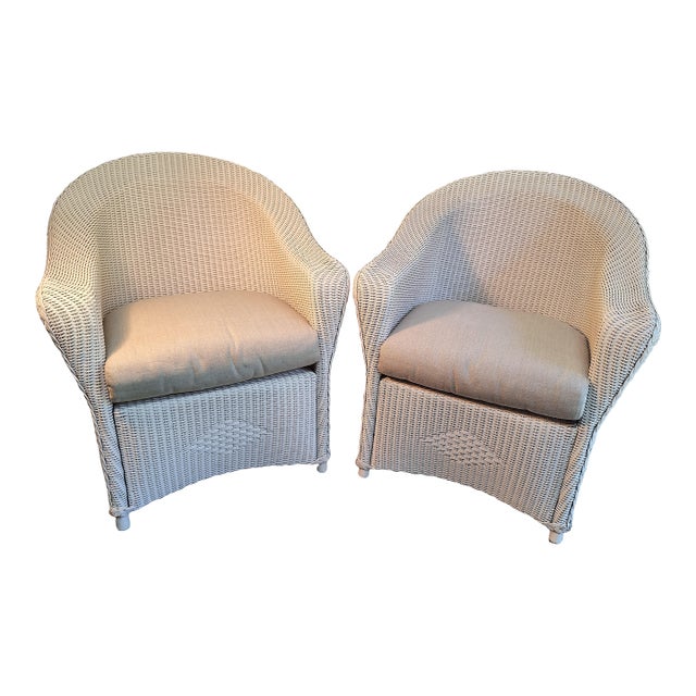 Late 20th Century 2 Lloyd Flanders Reflections Dining Chairs For Sale