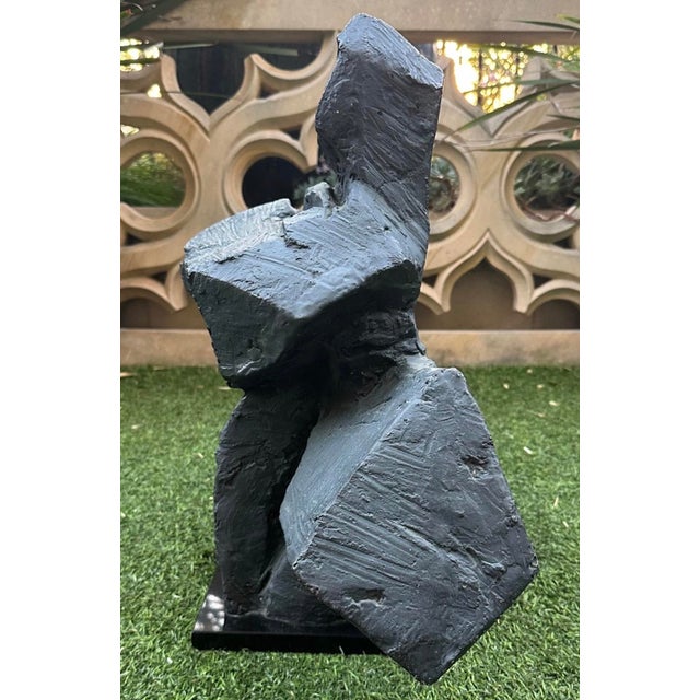Ju Ming (Zhu Ming) Taichi Series Abstract Sculpture – Painted Copper (Bronze Finish), Marble Base, 19" H For Sale - Image 17 of 18