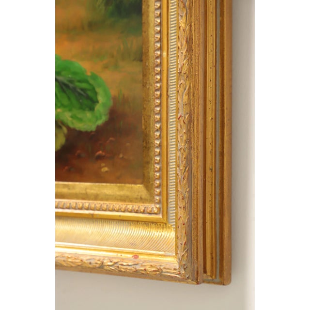 Mid 20th Century 20th Century Original Oil on Canvas Painting - Bunnies - Signed C. Buronson For Sale - Image 5 of 9