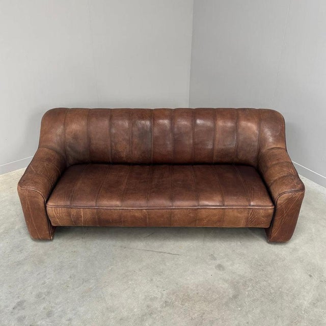 Vintage DS44 Three-Seater Sofa with Hocker from de Sede, 1970s, Set of 2 For Sale - Image 5 of 18