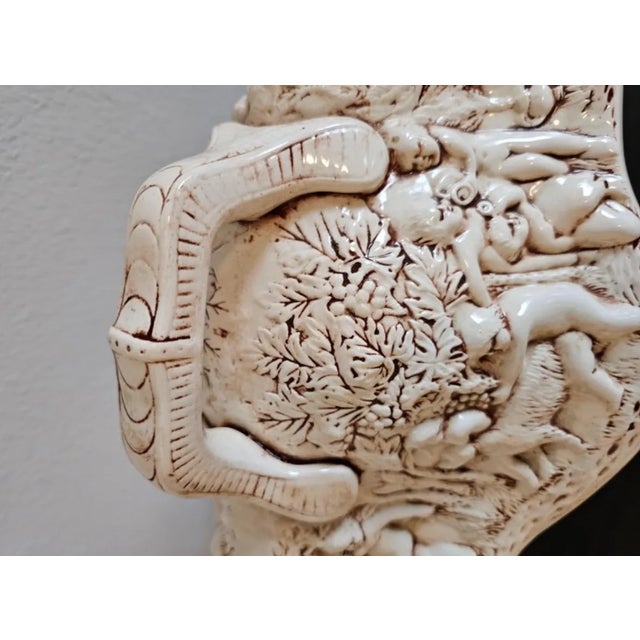 Ivory Large Vintage Italian Capodimonte Style Porcelain Covered Serving Dish For Sale - Image 8 of 12