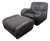 Roche Bobois Leather Lounge Chair With Ottoman For Sale