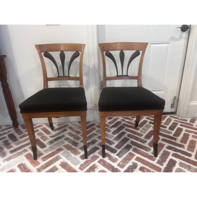 Antique Biedermeier Style Side Chairs, a Pair For Sale - Image 12 of 12