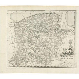 Antique Map of Oostergo by Tirion, 1785 For Sale