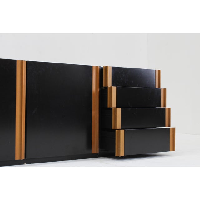 Vintage Sideboard in Wood and Marble, 1970s For Sale - Image 10 of 11