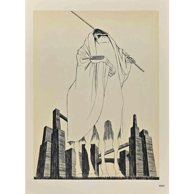 The Monke is a print on cream-colored paper, realized by Latis (Emmanuel Peillet) in the 1970s. Phototype print. Good...