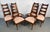Beautiful set of six (6) mid-century modern dining chairs crafted in warm walnut with tall, high-backed upholstered seats...