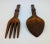 Vintage African Carved Fruitwood Large Scale Fork and Spoon, Set of 2 For Sale - Image 4 of 10