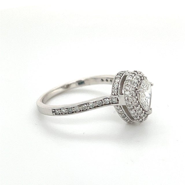 1990s Diamond Ring 14k Gold 0.91 TCW 3.19 Grams Certified For Sale - Image 5 of 12