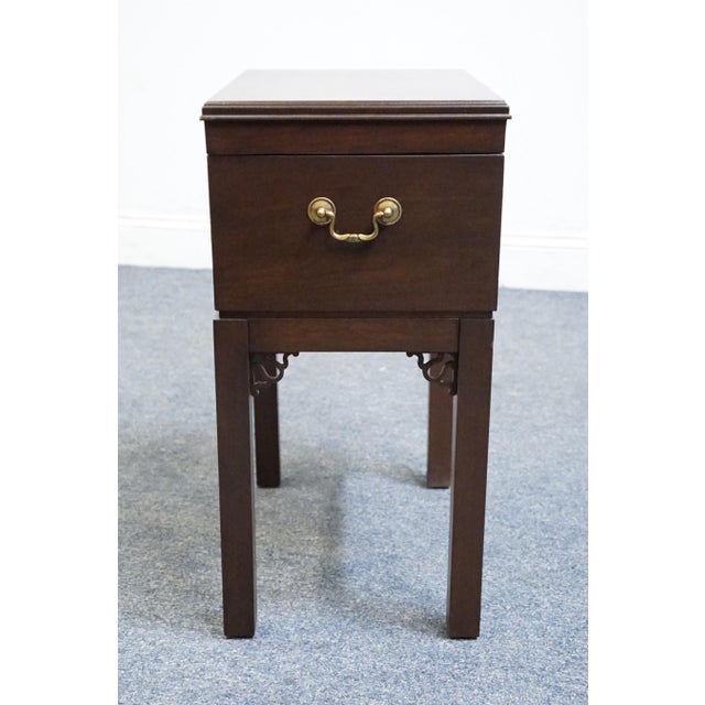 Ethan Allen Ethan Allen Georgian Court Solid Cherry Traditional 16x11" Box on Stand 11-3403 - 225 Vintage Finish For Sale - Image 4 of 12