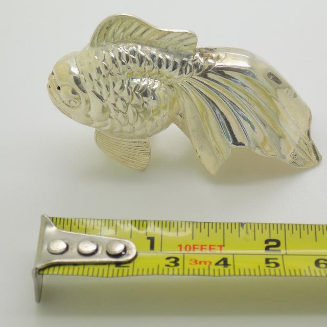 Vintage Hungarian Silver Tropical Fish Shaped Salt and Pepper Shaker, 1950s For Sale - Image 16 of 17
