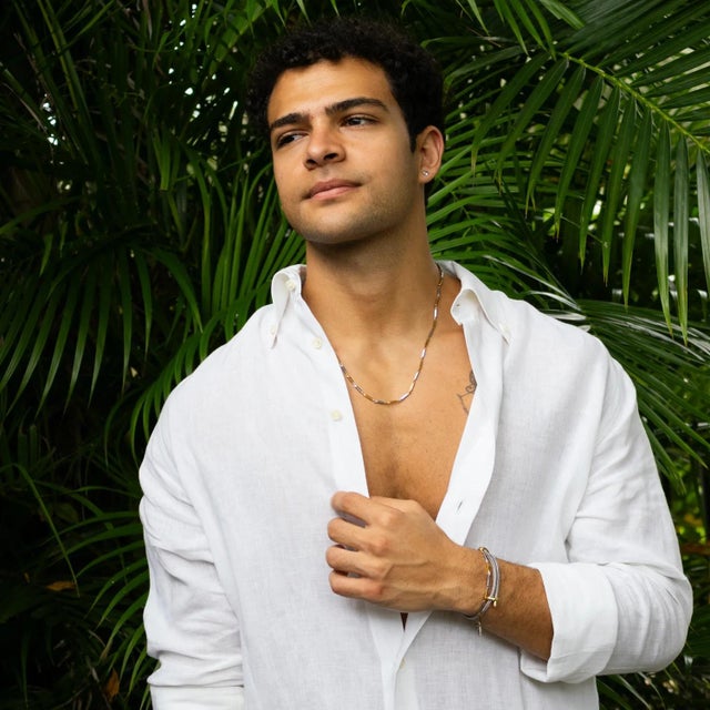 Grey Glow Adjustable Gold Rope Bracelet For Sale - Image 4 of 9