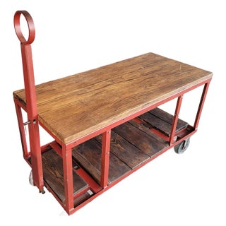 Industrial Rolling Cart With Retractable Handle For Sale