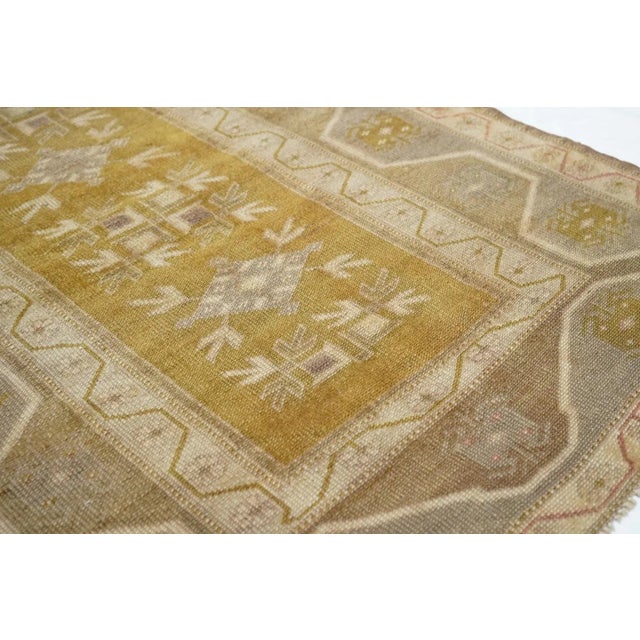 19th Century Oushak Rug 3' X 3'11'' For Sale - Image 5 of 9