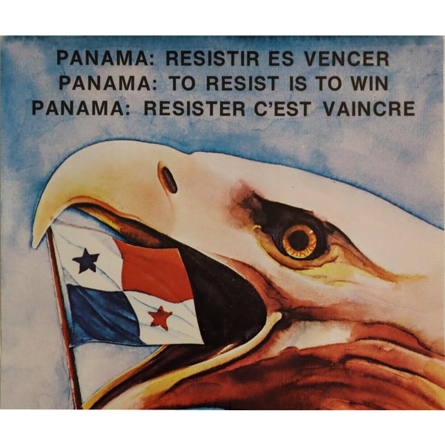 American 1989 Cuban Poster, Panama: To Resist Is to Win by Ospaaal, Alberto Blanco For Sale - Image 3 of 3