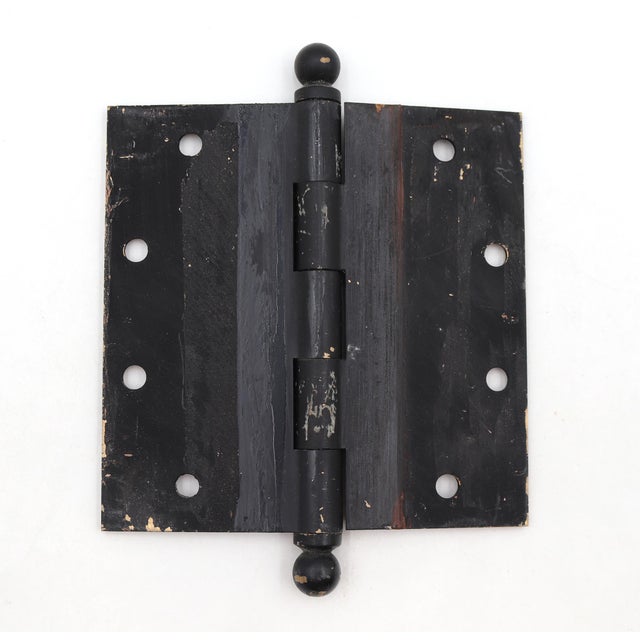 These vintage butt door hinges are commonly used on residential and commercial doors. This is made of black finish brass...
