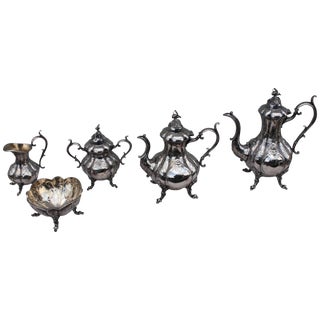 Reed & Barton Hand Chased Tea Set For Sale