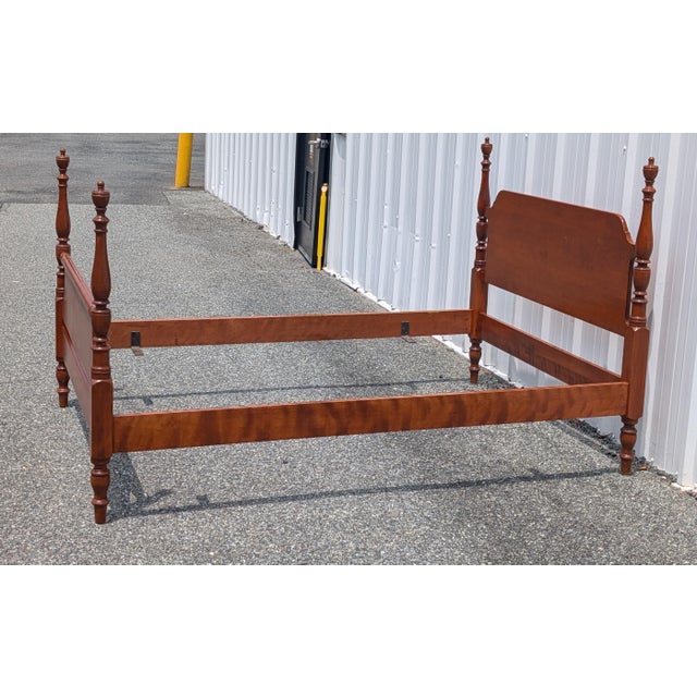A masterclass in American craftsmanship, this vintage Whitney solid cherry full-size bed frame brings undeniable warmth...