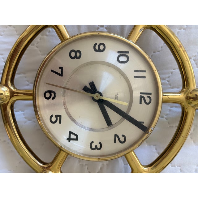 Hermes Ships Wheel Clock and Barometer For Sale - Image 12 of 13