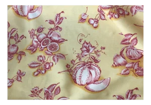 Tyler Hall French Market Exclusive Yellow Fabric With Orange Design - 1 Yard