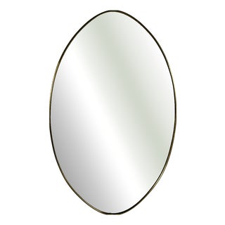 Large Brass Mirror, 1950s For Sale