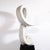 Mid-Century Abstract Looped Ribbon Sculpture in White Marble on Pyramidal Base For Sale - Image 9 of 12