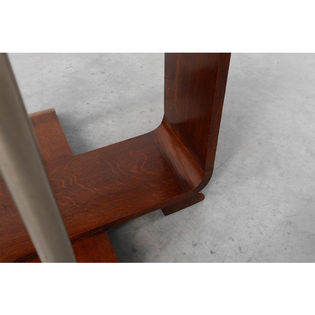 Art Deco Square Side Table in Oak Veneer, 1920s For Sale - Image 12 of 15