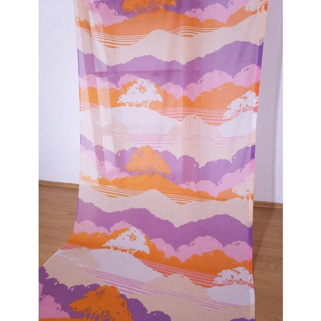 1970s Mid-Century Modern Fabric Hills of Home Curtain by Jack Lenor Larsen, 1971 For Sale - Image 5 of 7