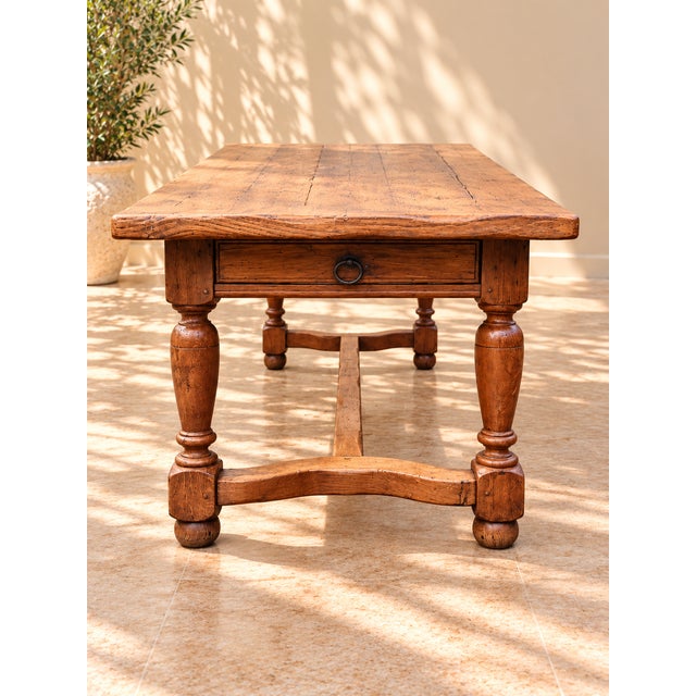 Large Antique Farmhouse Table in Oak, 1900 For Sale - Image 4 of 7