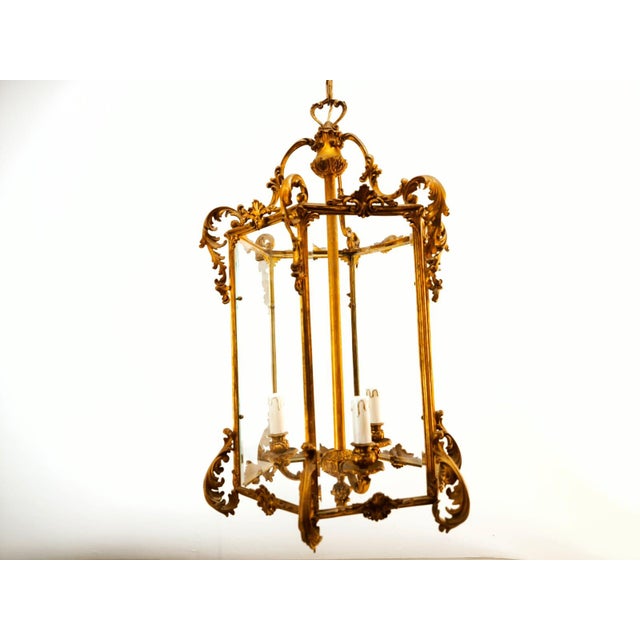 Bronze Lantern with Transparent Glass For Sale - Image 18 of 18