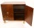 Walnut and Bronze Bar Cabinet With Hand-sculpted Bronze Handles and Legs For Sale - Image 6 of 7