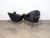 Mid-Century Modern Mid Century Modern Leather Lounge Chairs by Adrian Pearsall for Craft Associates Model #1806-C, Set of 2 For Sale - Image 3 of 12
