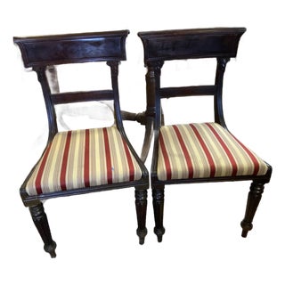 19th Century Pair of English Regency Side Chairs For Sale