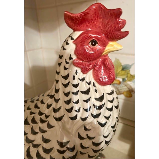 Ceramic rooster figurine by Fitz & Floyd, discontinued piece, 15.75” h, hand crafted in China, no chips or cracks