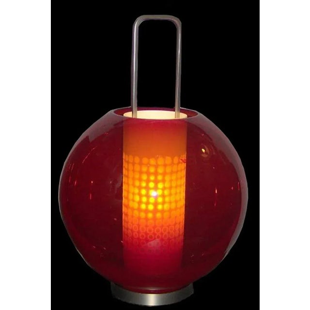 Barovier & Toso Barovier & Toso - Red Lanterna Lamp by Barovier & Toso For Sale - Image 4 of 4