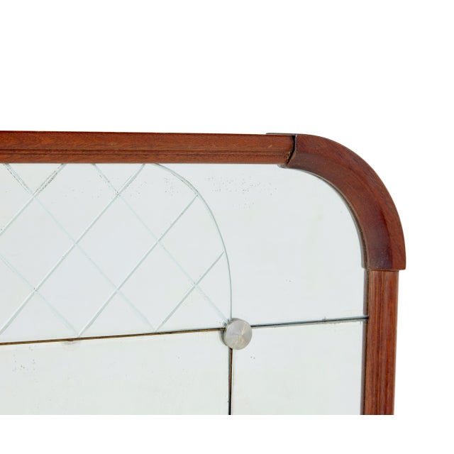 Mid-Century Swedish Shaped and Etched Mirror by Glas & Tra, 1960 For Sale - Image 4 of 7