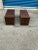 Modern walnut low profile end tables. The tables are open on one end and closed on other. The tables are alder with walnut...