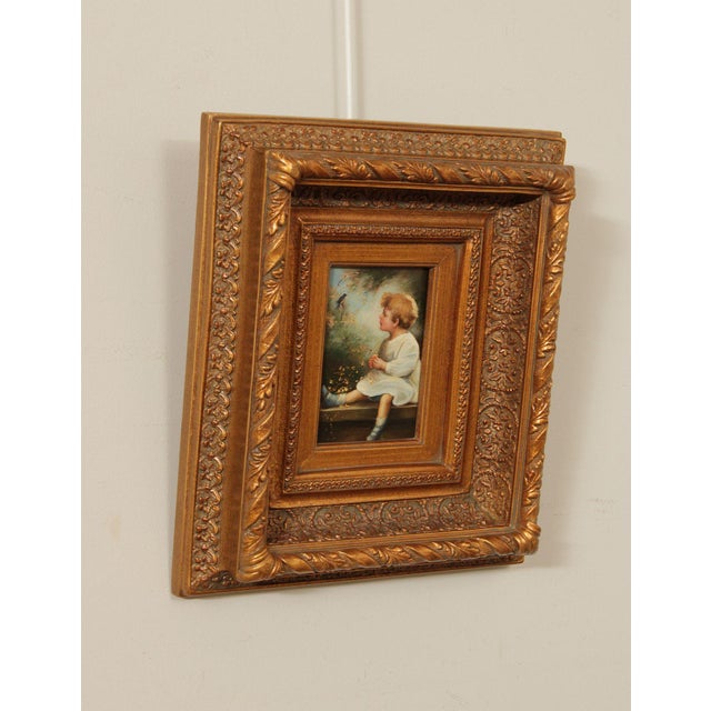 Traditional After Zula Kenyon Oil Painting on Panel, 'The Song of the Bluebird' For Sale - Image 3 of 12