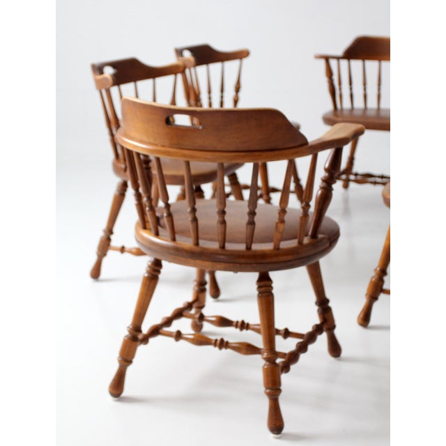 Mid-Century Dinaire Windsor Dining Chairs Set 6 For Sale - Image 11 of 18