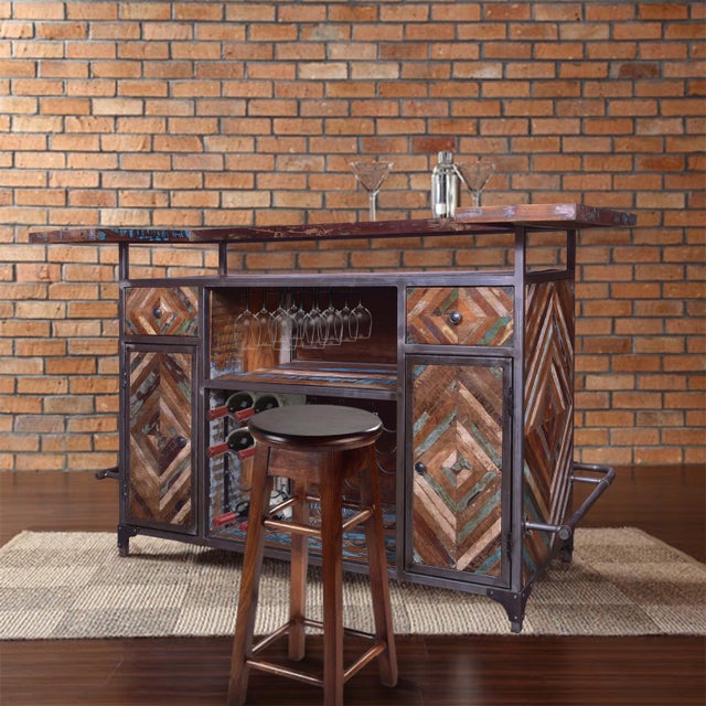 Brown Javier Home Bar Counter Chairish