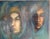 Abstract Mid-Century Impressionist Moody Painting of Three Occult Hooded Figures, Signed For Sale - Image 3 of 10