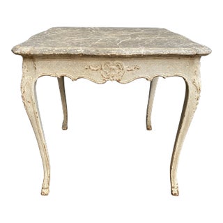 Louis XV Faux Marble Top Center Table For Sale