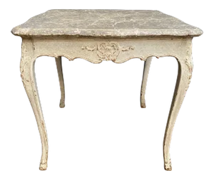 Louis XV Faux Marble Top Center Table