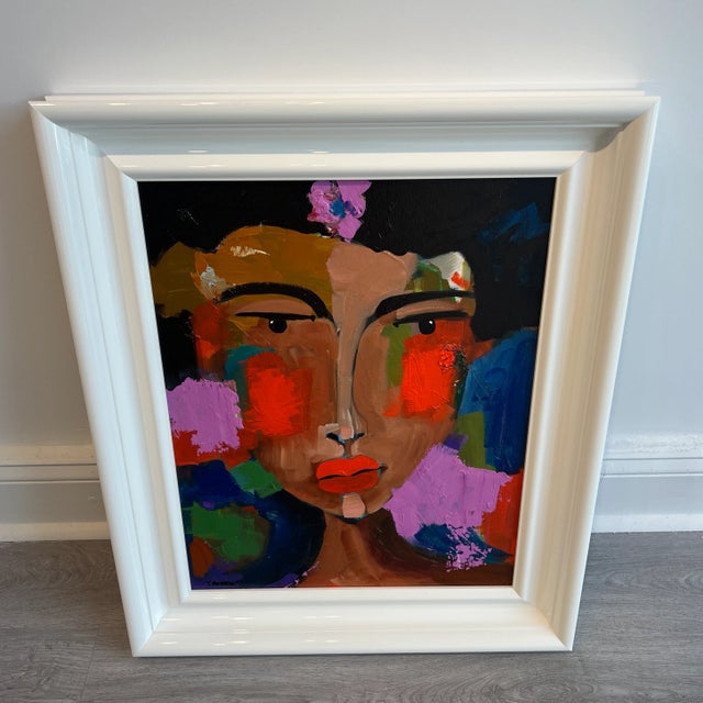 Expressionist Portrait Painting, She Can Wait if She Wants by Trudi Norris For Sale In West Palm - Image 6 of 12