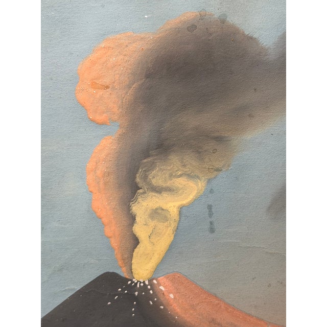 19th Century Italian Grand Tour Mount Vesuvius Eruption Gouache Painting, 1844 For Sale - Image 4 of 18